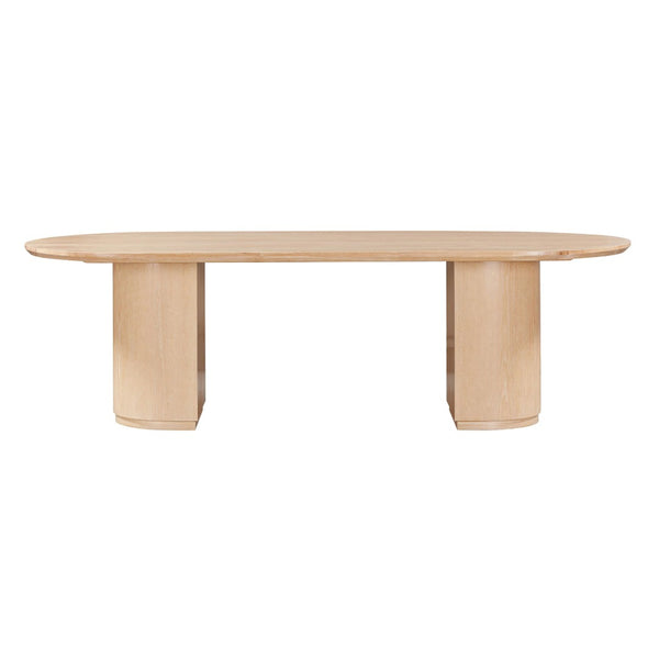 TOV Furniture Marlow 102" Oval Dining Table – Stunning Modern Design with Expansive Surface for Family Gatherings Natural REN-D700-15