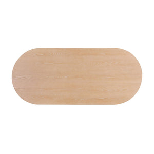 TOV Furniture Marlow 102" Oval Dining Table – Stunning Modern Design with Expansive Surface for Family Gatherings Natural REN-D700-15