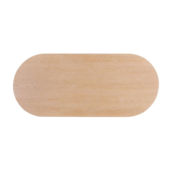 TOV Furniture Marlow 102" Oval Dining Table – Stunning Modern Design with Expansive Surface for Family Gatherings Natural REN-D700-15