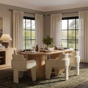 TOV Furniture Marlow 102" Oval Dining Table – Stunning Modern Design with Expansive Surface for Family Gatherings Natural REN-D700-15