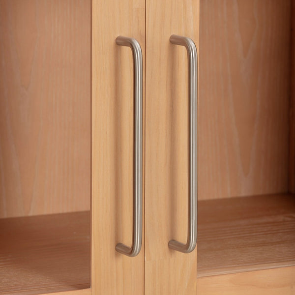 TOV Furniture Marlow Wood Display Cabinet - Elegant Arched Design with Soft-Close Doors & Adjustable Shelves Natural REN-D700-40