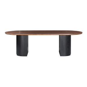 TOV Furniture Marlow 102" Oval Dining Table – Stunning Modern Design with Expansive Surface for Family Gatherings Black REN-D710-15