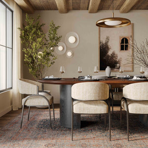 TOV Furniture Marlow 102" Oval Dining Table – Stunning Modern Design with Expansive Surface for Family Gatherings Black REN-D710-15