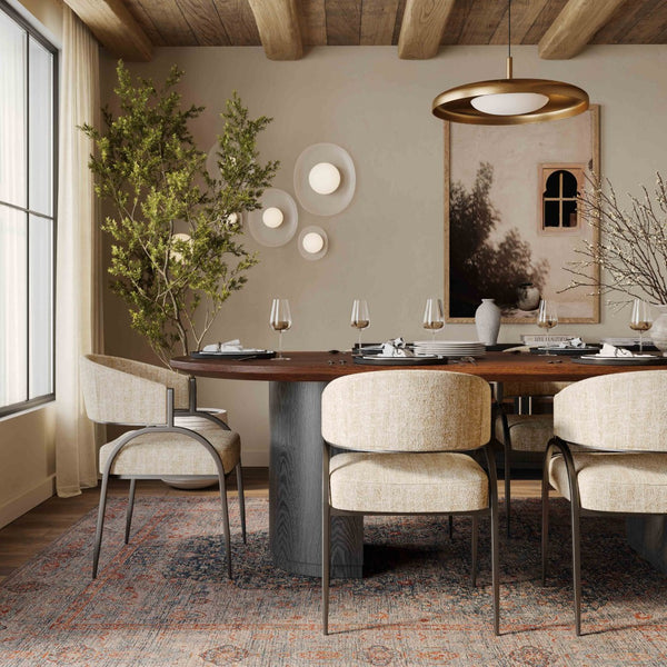 TOV Furniture Marlow 102" Oval Dining Table – Stunning Modern Design with Expansive Surface for Family Gatherings Black REN-D710-15