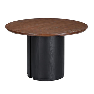 TOV Furniture Marlow 48" Round Dining Table - Classic Design for Cozy Gatherings, Durable Craftsmanship & Style Black REN-D710-16