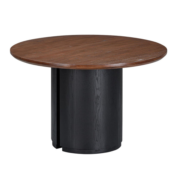 TOV Furniture Marlow 48" Round Dining Table - Classic Design for Cozy Gatherings, Durable Craftsmanship & Style Black REN-D710-16