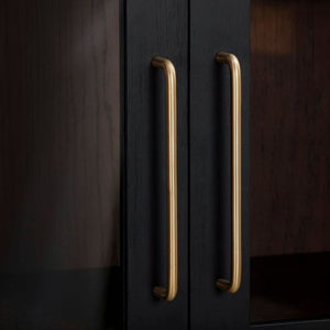 TOV Furniture Marlow Wood Display Cabinet - Elegant Arched Design with Soft-Close Doors & Adjustable Shelves Black REN-D710-40