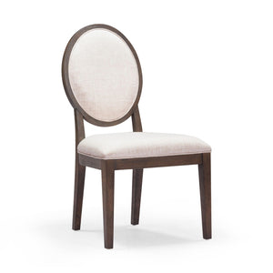 TOV Furniture Mila Dark Brown & Beige Performance Fabric Side Chairs Set of 2 - Timeless Dining Comfort & Style REN-D801-11