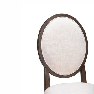 TOV Furniture Mila Dark Brown & Beige Performance Fabric Side Chairs Set of 2 - Timeless Dining Comfort & Style REN-D801-11