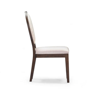 TOV Furniture Mila Dark Brown & Beige Performance Fabric Side Chairs Set of 2 - Timeless Dining Comfort & Style REN-D801-11