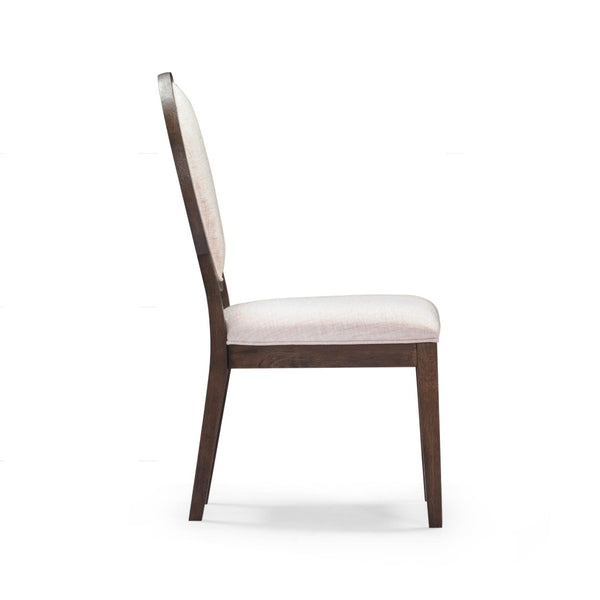 TOV Furniture Mila Dark Brown & Beige Performance Fabric Side Chairs Set of 2 - Timeless Dining Comfort & Style REN-D801-11