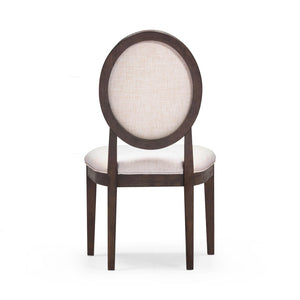 TOV Furniture Mila Dark Brown & Beige Performance Fabric Side Chairs Set of 2 - Timeless Dining Comfort & Style REN-D801-11