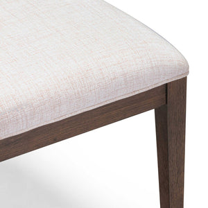 TOV Furniture Mila Dark Brown & Beige Performance Fabric Side Chairs Set of 2 - Timeless Dining Comfort & Style REN-D801-11