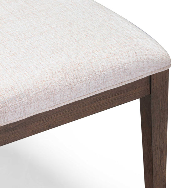 TOV Furniture Mila Dark Brown & Beige Performance Fabric Side Chairs Set of 2 - Timeless Dining Comfort & Style REN-D801-11