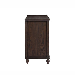 TOV Furniture Mila 76" Dark Brown Sideboard - Stylish Storage Solution with Starburst Doors for Modern Living Spaces REN-D801-40