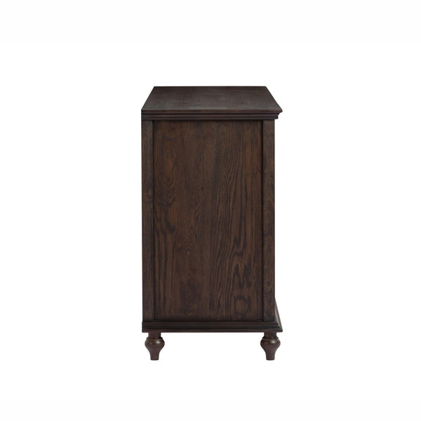 TOV Furniture Mila 76" Dark Brown Sideboard - Stylish Storage Solution with Starburst Doors for Modern Living Spaces REN-D801-40