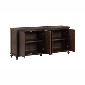 TOV Furniture Mila 76" Dark Brown Sideboard - Stylish Storage Solution with Starburst Doors for Modern Living Spaces REN-D801-40