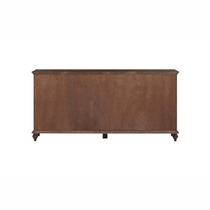 TOV Furniture Mila 76" Dark Brown Sideboard - Stylish Storage Solution with Starburst Doors for Modern Living Spaces REN-D801-40