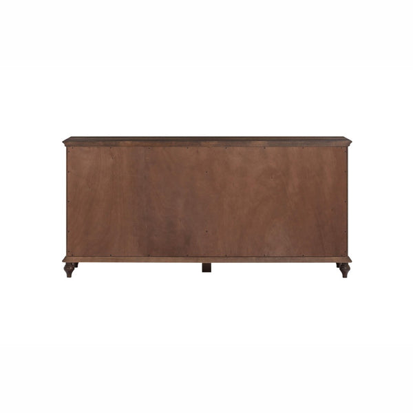 TOV Furniture Mila 76" Dark Brown Sideboard - Stylish Storage Solution with Starburst Doors for Modern Living Spaces REN-D801-40