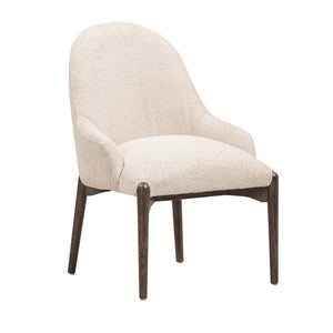 TOV Furniture Glendale Chenille Dining Chair - Modern Comfort with Durable Upholstery and Sturdy Oak Legs for Style Beige REN-D901-11