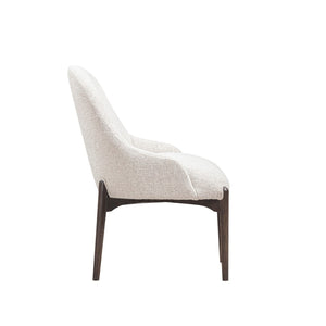 TOV Furniture Glendale Chenille Dining Chair - Modern Comfort with Durable Upholstery and Sturdy Oak Legs for Style White REN-D902-11