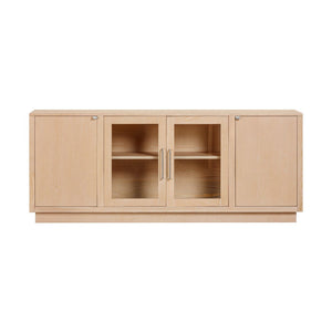 TOV Furniture Marlow 77" Wood Console - Elegant Multifunctional Storage for Living Spaces, Media & Entryway Use Natural REN-E7040-1