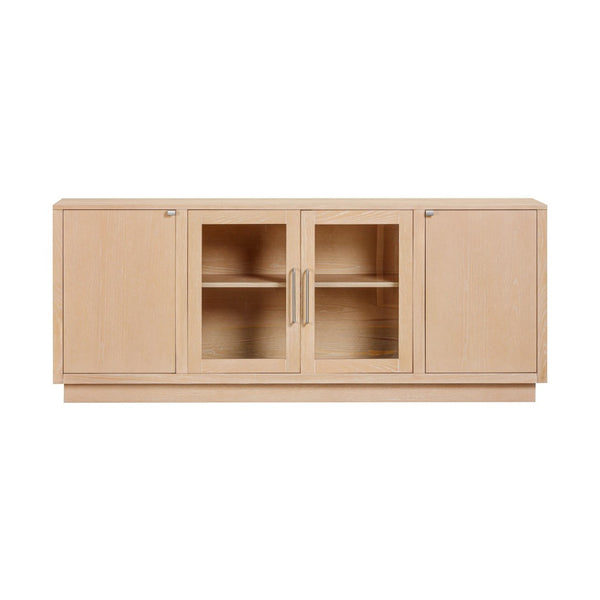 TOV Furniture Marlow 77" Wood Console - Elegant Multifunctional Storage for Living Spaces, Media & Entryway Use Natural REN-E7040-1