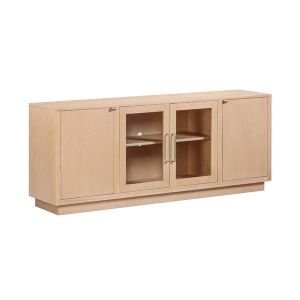 TOV Furniture Marlow 77" Wood Console - Elegant Multifunctional Storage for Living Spaces, Media & Entryway Use Natural REN-E7040-1