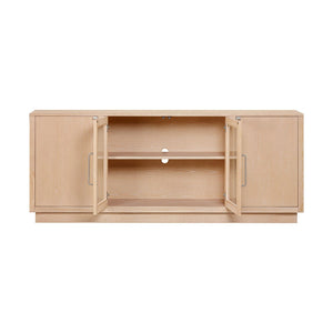 TOV Furniture Marlow 77" Wood Console - Elegant Multifunctional Storage for Living Spaces, Media & Entryway Use Natural REN-E7040-1