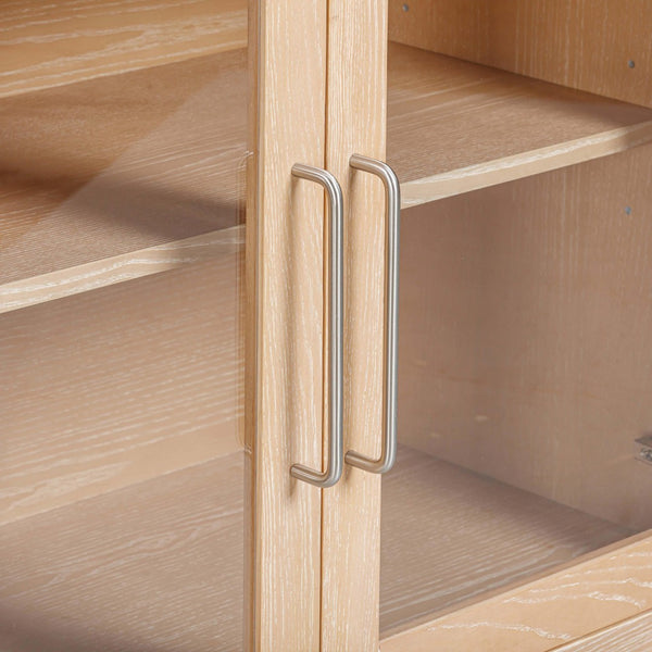 TOV Furniture Marlow 77" Wood Console - Elegant Multifunctional Storage for Living Spaces, Media & Entryway Use Natural REN-E7040-1