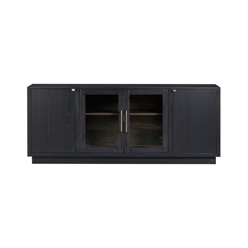 TOV Furniture Marlow 77" Wood Console - Elegant Multifunctional Storage for Living Spaces, Media & Entryway Use Black REN-E7140-1
