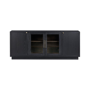 TOV Furniture Marlow 77" Wood Console - Elegant Multifunctional Storage for Living Spaces, Media & Entryway Use Black REN-E7140-1