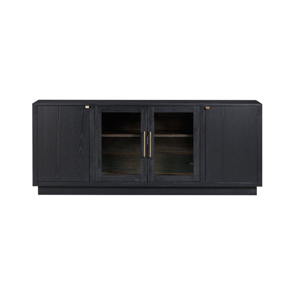 TOV Furniture Marlow 77" Wood Console - Elegant Multifunctional Storage for Living Spaces, Media & Entryway Use Black REN-E7140-1