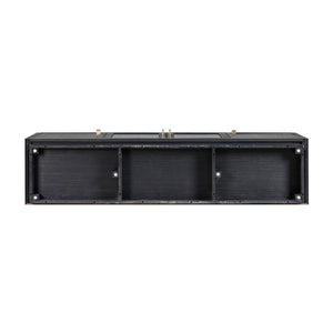 TOV Furniture Marlow 77" Wood Console - Elegant Multifunctional Storage for Living Spaces, Media & Entryway Use Black REN-E7140-1