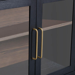 TOV Furniture Marlow 77" Wood Console - Elegant Multifunctional Storage for Living Spaces, Media & Entryway Use Black REN-E7140-1