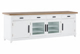 Dover White 92" Entertainment Console REN-E9040-92 TOV Furniture