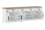 Dover White 92" Entertainment Console REN-E9040-92 TOV Furniture