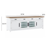 Dover White 92" Entertainment Console REN-E9040-92 TOV Furniture