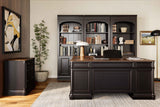 Roanoke Black L Desk REN-H360-50-55 TOV Furniture