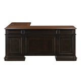 Roanoke Black L Desk REN-H360-50-55 TOV Furniture