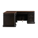 Roanoke Black L Desk REN-H360-50-55 TOV Furniture