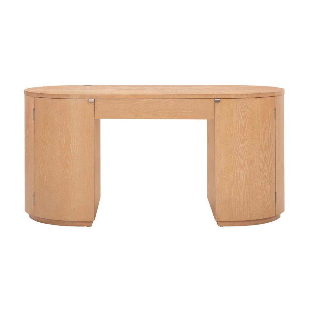 TOV Furniture Marlow 64" Wood Executive Desk with Thoughtful Storage and Soft-Close Hardware for Modern Workspaces Natural REN-H700-20-25