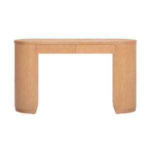 TOV Furniture Marlow 52" Elegant Wood Writing Desk with Velvet-Lined Drawers for Sophisticated Home Office Use Natural REN-H700-30-35