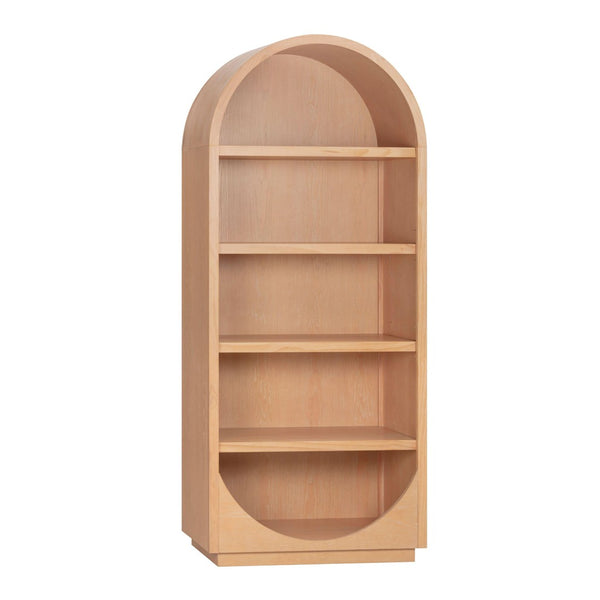 TOV Furniture Marlow Wood Bookcase – Stylish Arched Frame with Open Shelving for Modern Living Spaces and Decor Natural REN-H700-45