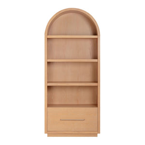 TOV Furniture Marlow Wood Bookcase with Soft-Close File Drawer – Elegant Storage Solution for Home & Office Natural REN-H700-46