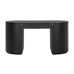 TOV Furniture Marlow 64" Wood Executive Desk with Thoughtful Storage and Soft-Close Hardware for Modern Workspaces Black REN-H710-20-25