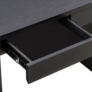 TOV Furniture Marlow 52" Elegant Wood Writing Desk with Velvet-Lined Drawers for Sophisticated Home Office Use Black REN-H710-30-35