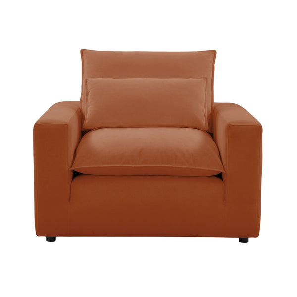 TOV Furniture Cali Performance Fabric Armchair - Stylish Comfort with Water-Repellent Fabric for Effortless Relaxation Rust REN-L00188
