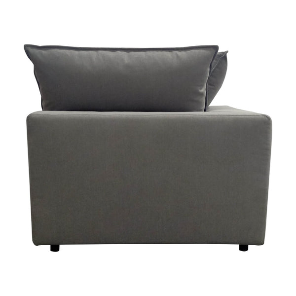 TOV Furniture Cali Modular Corner Chair - Stylish Performance Fabric Seating for Custom Configurations & Comfort Slate REN-L0090-C