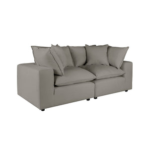 TOV Furniture Cali 80" Modular Loveseat – Versatile Performance Fabric with Contemporary Design for Modern Living Slate REN-L0090-LS